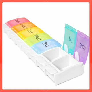 Zone Pill Organizer for Travel Weekly Pill Box 7 Day Pill Case Daily Medicine Organizer 7 Compartments Pill Container for Vitamins Fish Oil Supplement