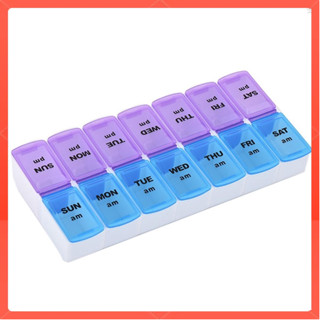 Zone Medicine Case Medicine Box Pill Organizer Pill Box Moisture-Proof Pill Case Medication Reminder Portable Travel Container for Vitamins Fish Oil Compartments