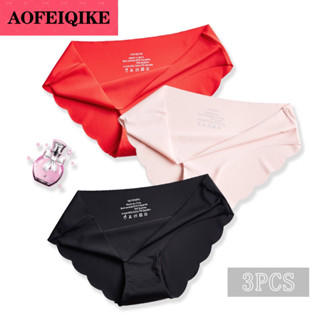 AOFEIQIKE กางเกงชั้นในสําหรับสตรีผ้าไหมไม่มีรอยต่อระบายอากาศ M-Xxl