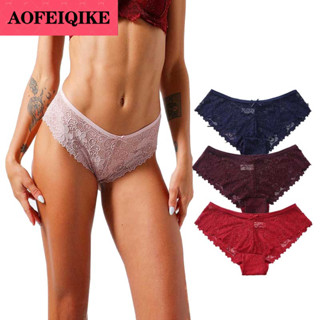 AOFEIQIKE Hollow Out Sexy Lingerie Women Lace Underwear Panties Low Waist Briefs Light Comfortable Breathable Not Stuffy S-XXL