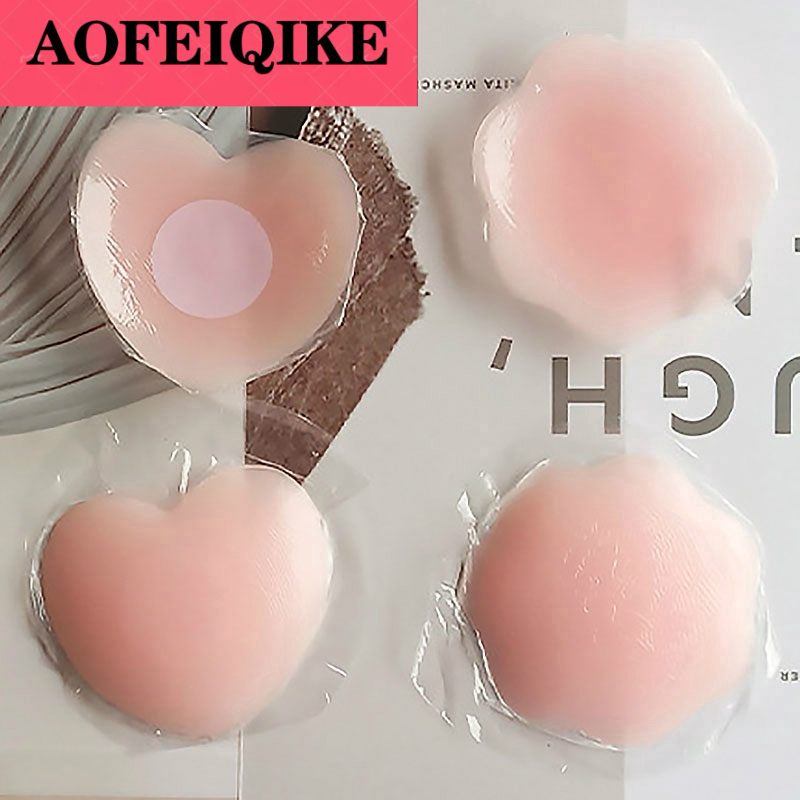 Aofeiqike ซิลิโคนแปะหน้าอก แบบบาง ระบายอากาศ ป้องกันการเทอากาศ สําหรับผู้หญิง