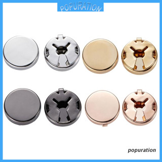 POP 1 Pair Brass Round Cuff Button Cover Cuff Links for Wedding Formal Shirt Mens Formal Button Covers Imitation Cuff Links