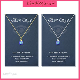 KING Blue Eye Necklace Evil Eye Pendant Necklace Turkish Evil Eye for Protection