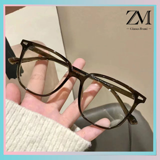 【ZM Glasses】แว่นตาสายตาสั้น สีเขียวมะกอก กรอบสี่เหลี่ยม ป้องกันแสงสีฟ้า สไตล์เกาหลี สําหรับผู้ชาย และผู้หญิง 041