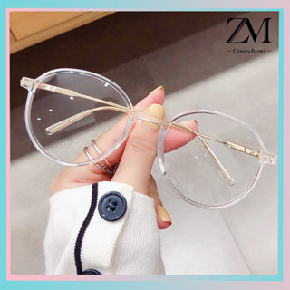 【ZM Glasses】ใหม่ กรอบโลหะ ทรงกลม ป้องกันแสงสีฟ้า สีแดง สไตล์เรโทร สําหรับผู้หญิง 012