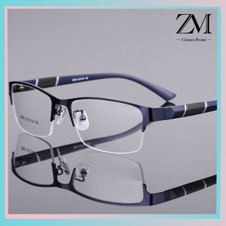 【ZM Glasses】0--600 แว่นครึ่งกรอบ แว่นตาผู้หญิง/ ผู้ชาย ป้องกันรังสี เเสงสีฟ้า 071