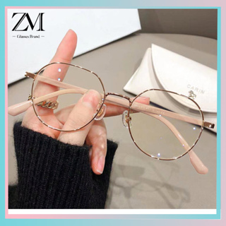 【ZM Glasses】แว่นตาสายตาสั้น กรอบกระจกแบน ขนาดเล็ก ป้องกันแสงสีฟ้า สําหรับผู้หญิง 066