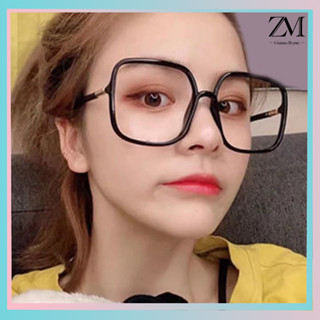 【ZM Glasses】0-600 แว่นตาแฟชั่นกรอบใหญ่สายตาสั้นป้องกันแสงสีน้ำเงินและรังสีสไตล์เกาหลีสำหรับทุกเพศ 099