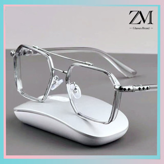 【ZM Glasses】0--600 แว่นตาโลหะ Anti Blue Light สำหรับผู้ชายและผู้หญิง 070