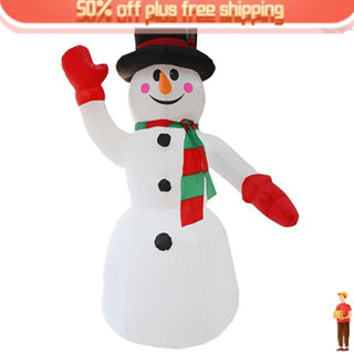 8 Ft Christmas Inflatable Snowman Decoration Home Decorations Yard LED Lights Outdoors Ornaments Xma