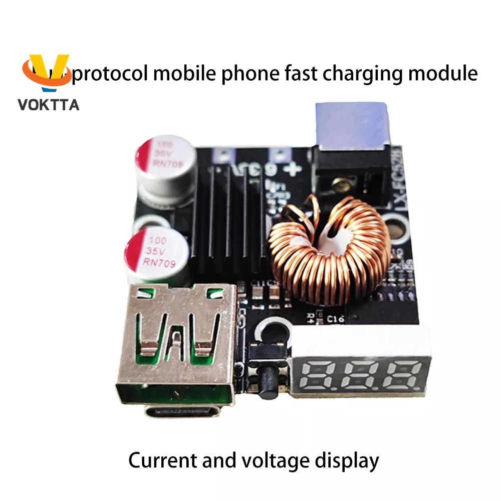 Voktta โมดูลบอร์ดชาร์จโทรศัพท์มือถือ 65W PD QC4 0 3.0 Huawei scpfcp Apple