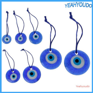 Yeahyoudo Turkish Blue Evil Eye Wall Hanging Ornament  Turkish Nazar Beads Home Protectio