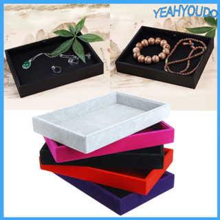 Yeahyoudo Stackable Jewelry Trays Inserts Velvet Catch All Jewelry Display Tray Case