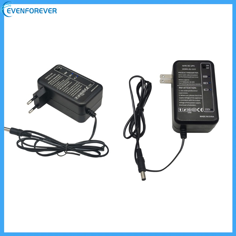 Ev แบตเตอรี่เอาท์พุต Ups 5000mAh 5V 9V 12V Dc สําหรับเราเตอร์ Wifi Led
