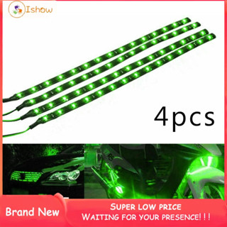 ส่งเร็ว ไฟ Led Dc 12V สีเขียว กันน้ํา สําหรับติดด้านนอกรถยนต์ 4 ชิ้น