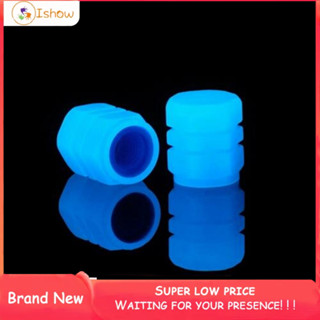 4/8/16pc Car Wheel Tire Valve Cap Tyre Rim Stem Covers Luminous Dust Cover Blue