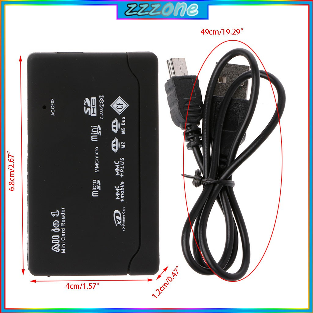 การ์ดรีดเดอร์ all - in - one สําหรับ usb external mini micro sd sdhc m2  mmc xd cf
