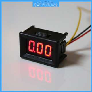 dc 0-100 v 0 . 36 3 - digital voltmeter led แผงมิเตอร์วัดแรงดันไฟฟ้าสําหรับรถยนต์รถจักรยานยนต์