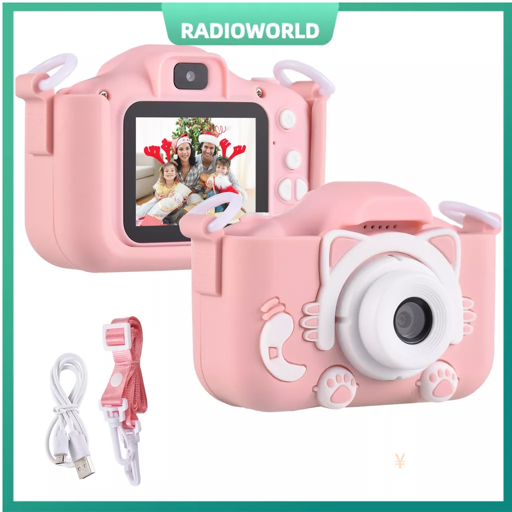 [พร้อมส่ง] Andoer กล้องดิจิทัล 1080P ขนาดเล็ก หน้าจอ IPS 2.0 นิ้ว แบตเตอรี่ในตัว กรอบรูปน่ารัก พร้อม