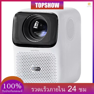 Toshwth)wanbo โปรเจคเตอร์ T4 Android 9.0 Full HD 4K 1920*1080P 450 Ansi lumen สี่เหลี่ยมคางหมู แบบพกพา สําหรับโฮมเธียเตอร์