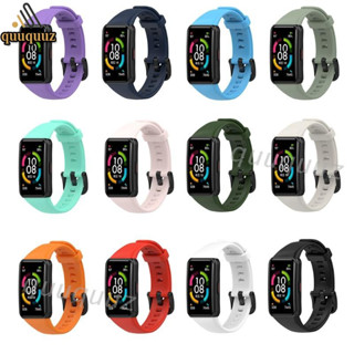 QUU Replacement Sport Silicone Watch Band Wrist Strap for Honor Band 6 / Huawei band 6 Smart Watch