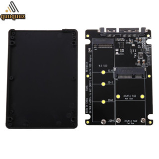 QUU 2 In 1 NGFF M.2 B+M Key Mini PCI-E or mSATA SSD to SATA III Adapter Card for Full Msata SSD/ 2230/2242/2260/22x80 M2