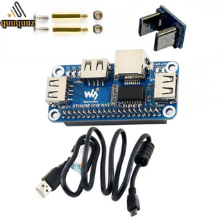 Quu 1 ชิ้น Raspberry Pi 4B / Zero W Usb To Ethernet Rj45 พอร์ตเครือข่าย Usb Hub Hub Splitter สําหรับทํางานช่าง