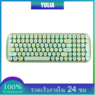 Mofii คีย์บอร์ดไร้สาย Bt คละสี 100 คีย์ขนาดเล็กแบบพกพาสําหรับโทรศัพท์ / แท็บเล็ต / แล็ปท็อป