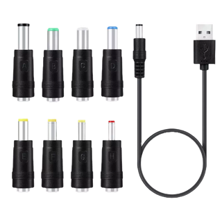 Ooh 8In1 5V Usb To Dc 5.5X2.1มม.สายชาร์จเสียบสําหรับพัดลมระบายความร้อนหลอดไฟ Led