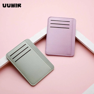 UUMIR กระเป๋าใส่บัตรเครดิต แบบบางพิเศษ น้ําหนักเบา 6 ช่อง สีพื้น แฟชั่นมินิมอล สําหรับผู้หญิง