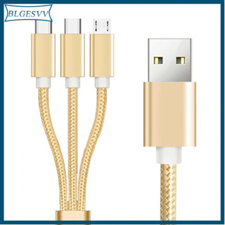 Blg สายชาร์จ USB C แยก 3 in 1 ชาร์จเร็ว สําหรับโทรศัพท์มือถือ