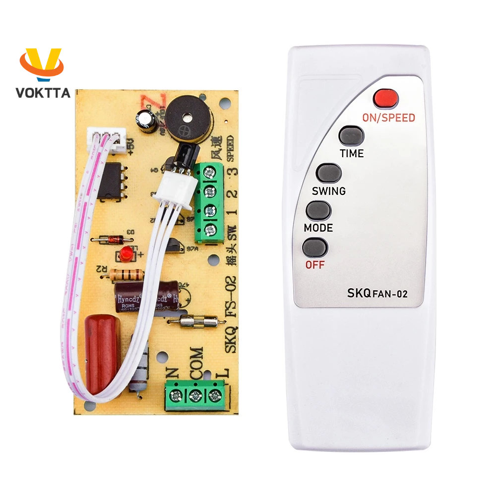 Voktta พัดลม รีโมทคอนโทรล ดัดแปลง แผงวงจร แผงควบคุม เมนบอร์ด พัดลมไฟฟ้า พื้นถึงเพดาน คอมพิวเตอร์ บอร์ด พร้อมรีโมทคอนโทรล