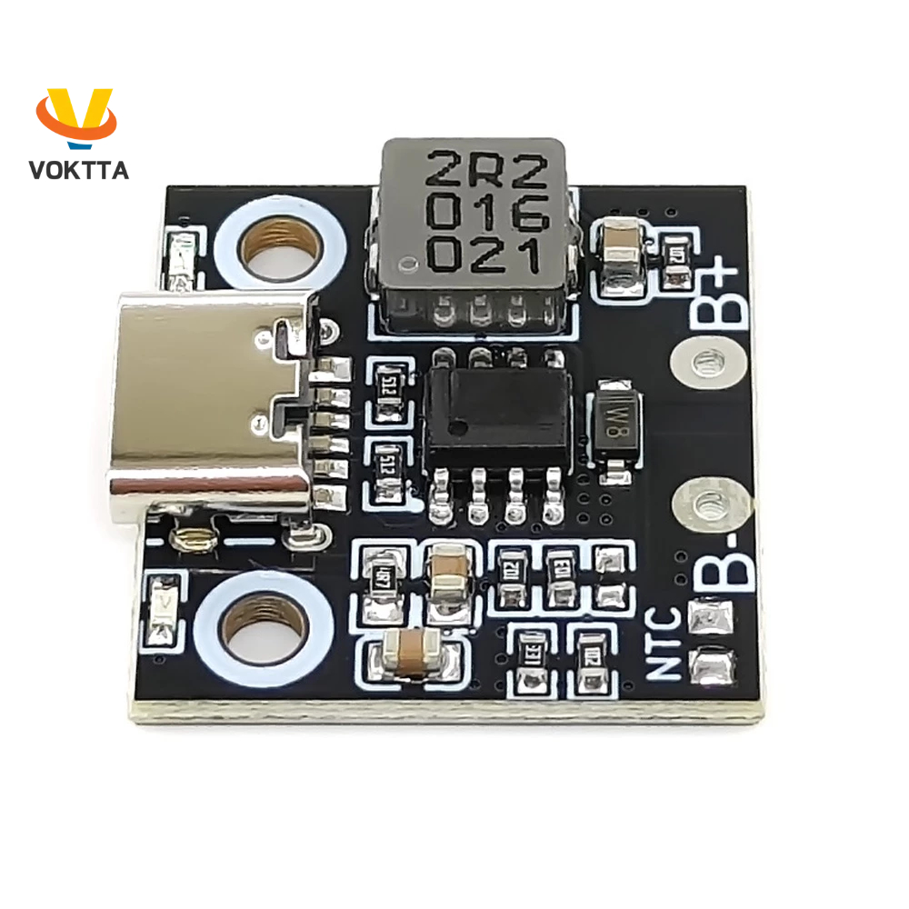 Voktta โมดูลบอร์ดชาร์จแบตเตอรี่ลิเธียม 5V 18650 Type-C
