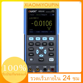 Hgt OWON มัลติมิเตอร์ออสซิลโลสโคป แบบมือถือ 2CH 40MHz แบนด์วิดท์ 20000 2-in-1 หน้าจอสี LCD 3.5 นิ้ว ตรวจจับพลังงาน EU P