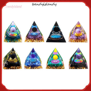 Orgonite เครื่องกําเนิดไฟฟ้าคริสตัล พีระมิด อเมทิสต์ หินธรรมชาติ สําหรับตกแต่งห้อง