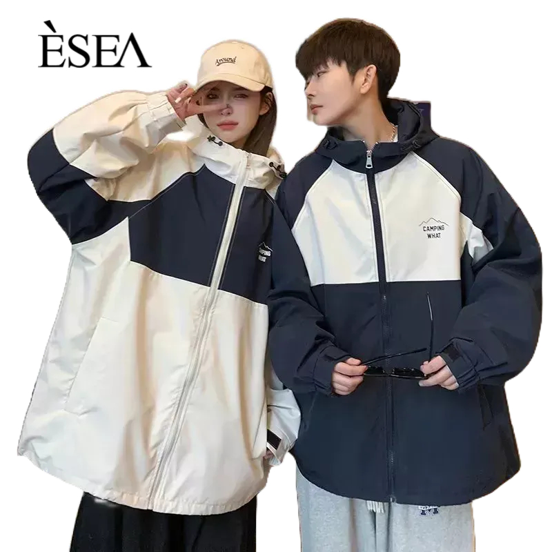 ESEA เสื้อเชิ้ตแขนยาวลายทางลําลองสีสปริงและฤดูใบไม้ร่วง