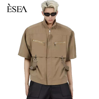 ESEA เสื้อเชิ้ตผู้ชายแฟชั่นปกญี่ปุ่นทั้งหมดตรงกับเสื้อเชิ้ตผู้ชายเรียบง่ายหลวม