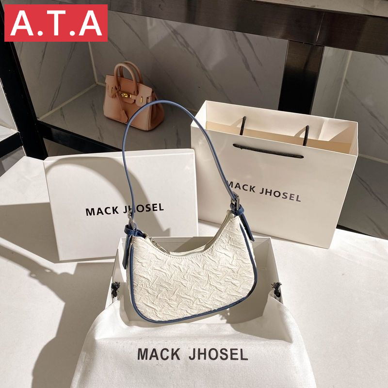 A.t.a Cart Koty Niche กระเป๋าสะพายไหล่ แต่งจับจีบ สีตัดกัน แฟชั่นฤดูร้อน สําหรับสตรี
