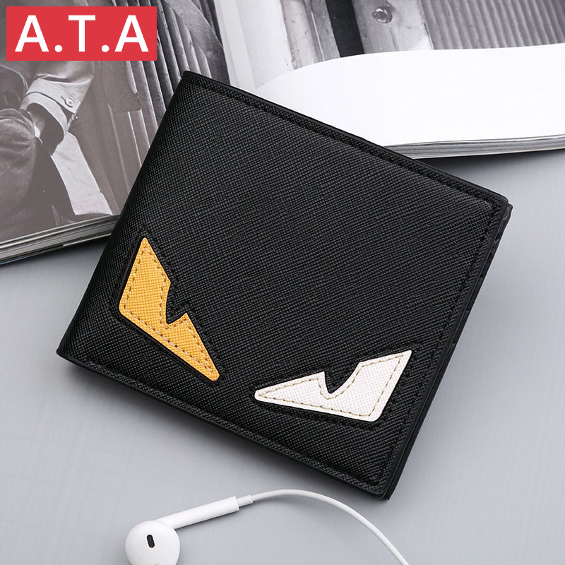 A.t.a กระเป๋าสตางค์ ใบสั้น แบบบางพิเศษ สําหรับผู้ชาย