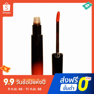 Armani ลิปสติก เคลือบริมฝีปาก สีดํามันวาว #501 ตัวล็อคน้ํา 6.5 มล. สีง่าย