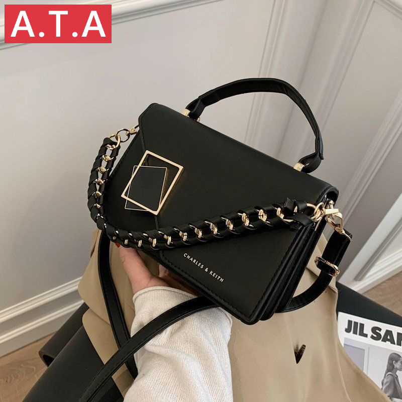 Ata High-End Western Style Small Square Bag New Style All-Match Fashion One-Shoulder Messenger Bag