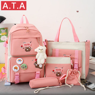A.t.a กระเป๋านักเรียน สไตล์เกาหลี สําหรับผู้หญิง