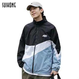 Suikone เสื้อแจ็กเก็ตแขนยาวลําลอง ทรงหลวม สไตล์ฮิปฮอป แฟชั่นญี่ปุ่น สําหรับผู้ชาย และผู้หญิง