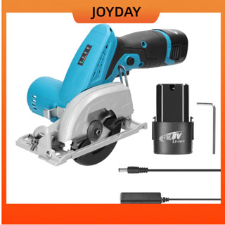 Joyday เลื่อยวงเดือนไฟฟ้า ลิเธียม 16.8V 3 นิ้ว 0-27 มม. ปรับความลึกได้ สําหรับงานไม้