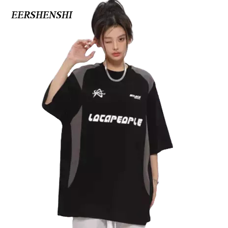 EERSHENSHI เสื้อยืดผู้ชาย เทรนด์แฟชั่น ใหม่ คอกลม แขนสั้น พิมพ์ลายยอดนิยม ในแบบมาตรฐาน แขนสั้นผู้ชาย