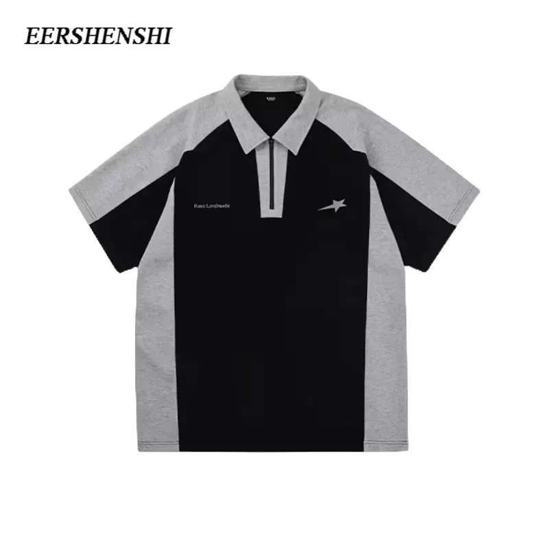EERSHENSHI เสื้อโปโลแฟชั่นแขนสั้นผู้ชายแฟชั่นประจําวันฤดูร้อนแฟชั่นหล่อ 2023 แขนสั้นผู้ชายใหม่