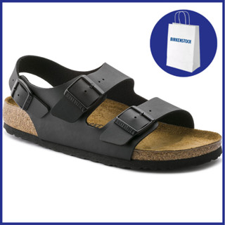 Birkenstock รองเท้าแตะ สายคล้องข้อเท้า สีดํา สําหรับผู้ชาย ผู้หญิง