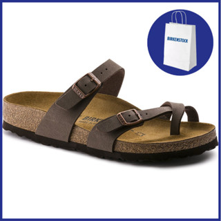 Birkenstock รองเท้าแตะลําลอง สําหรับผู้ชาย ผู้หญิง ลาย Thong Mayari Birko-Flor Nubuck Mocha