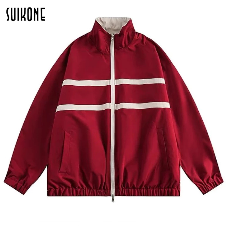 Suikone เสื้อแจ็กเก็ตแขนยาว ลําลอง สไตล์อเมริกัน ใส่ได้ทั้งชาย และหญิง เหมาะกับการเล่นกีฬากลางแจ้ง