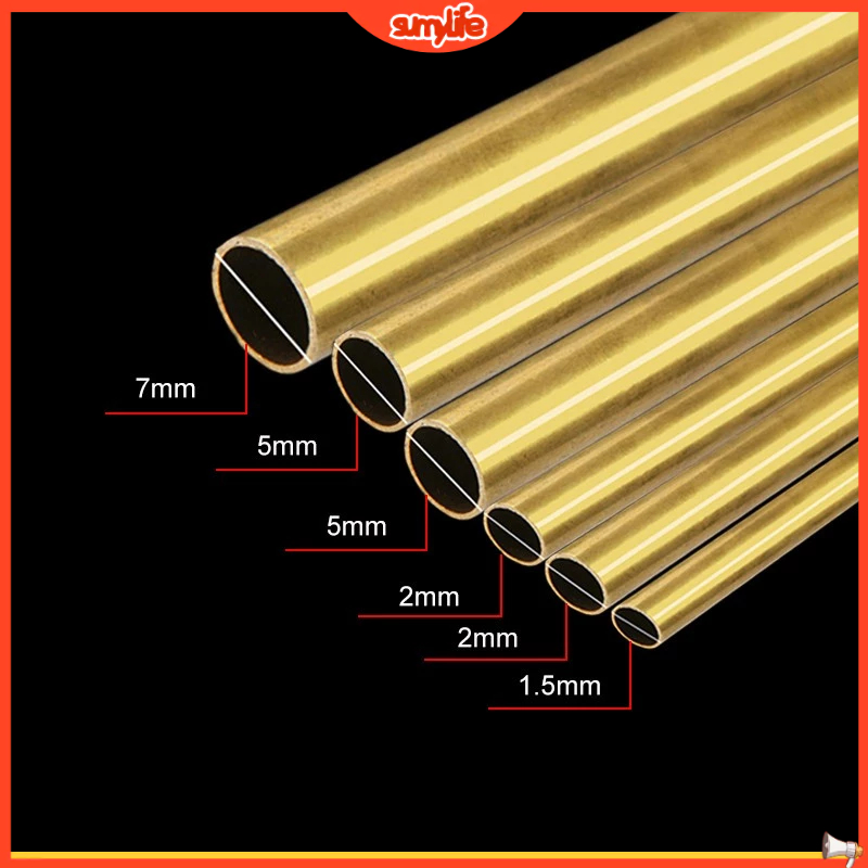 ท ่ อทองเหลืองท ่ อรอบด ้ านนอก 2mm/3mm/6mm/8mm ยาว 200/300mm ผนัง 0.5mm ใหม ่